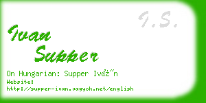 ivan supper business card